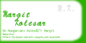 margit kolesar business card